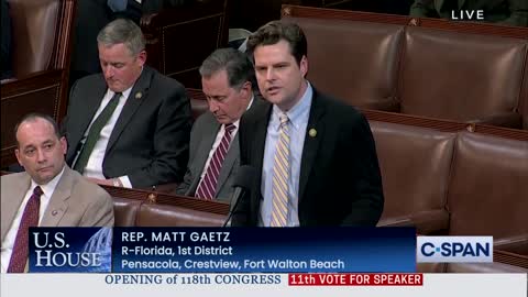 Matt Gaetz Nominates Donald Trump for Speaker of the House