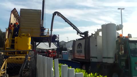 Concrete pump Truck at Work