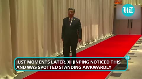 Xi Jinping Stands Awkwardly At BRICS Summit After Security 'Catches' Man Behind Him | Watch