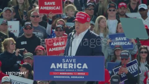President Donald Trump Holds Nebraska Rally With Republican Gubernatorial Candidate Charles
