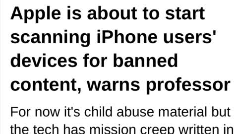 Apple is about to start scanning iPhone users' devices for banned content, warns professor