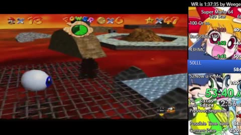 Super Mario 64 100% 120star Speedrun no reset #22(SoftLock1)