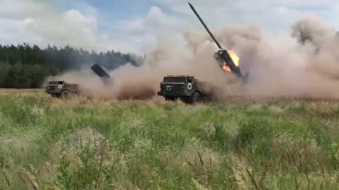 Russian Defense Ministry showed the operation and logistics of the Uragan MLRS onUkrainian positions