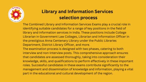 Library and Information Services Examination : overview