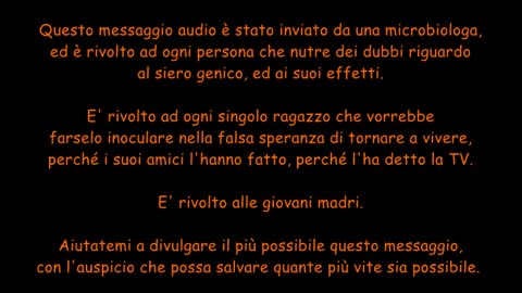 Accorato messaggio da una microbiologa sui sieri genici