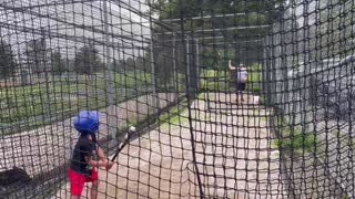 Birthday baseball practice