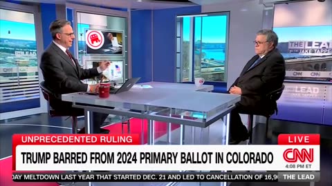 Bill Barr Has One Word For Tapper To Explain 'Practical Consequences' Of Trump Ballot Ouster