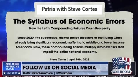 Steve Cortes: The Syllabus of Economic Errors