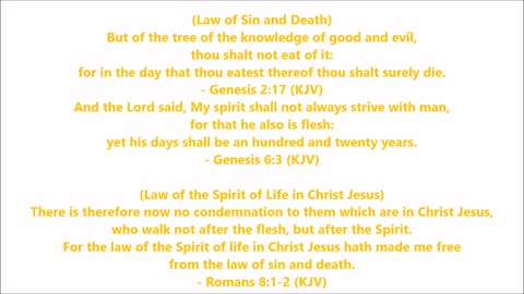 Law of Sin and Death & Law of the Spirit of Life in Christ Jesus - Scripture with Music
