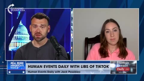 Chaya Raichik, a prominent figure on Libs of TikTok, shares with Jack Posobiec