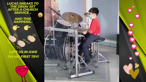 Kid Sneaks to the Drum Set After Church Service, Played & Nailed It! #rumble #amazingkid