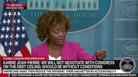 WH Still Refuses To Negotiate With Congress About Raising Debt Ceiling