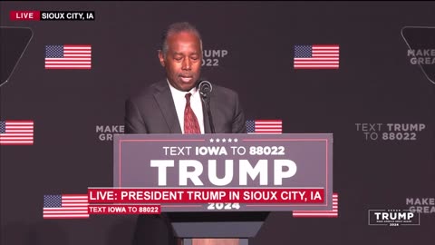 Dr Ben Carson endorses president Donald J Trump for 2024 Link to entire event in the description 🇺🇸