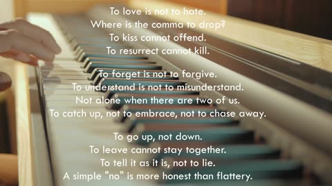 To love is not to hate.