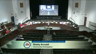 Shelly Arnoldi Speech to FCPS School Board
