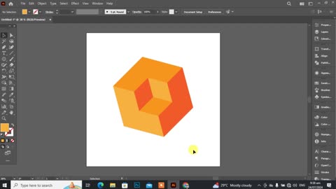 3D Cube Design in Adobe Illustrator