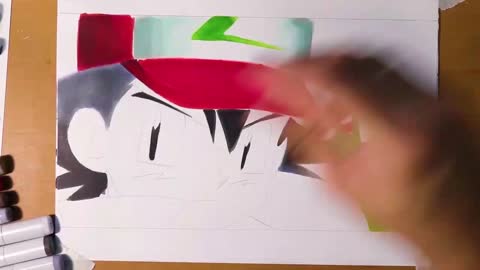 Speed Drawing Ash - Desenhar Anime Fácil