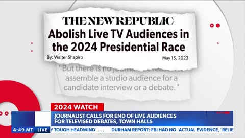 Journalist calls for end of Live Audiences at televised debates