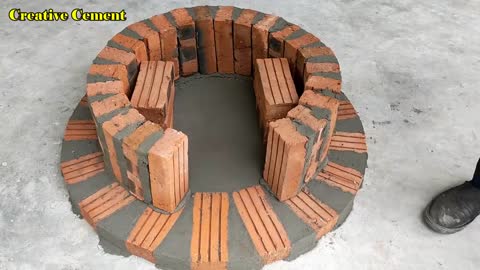 How to make a 2 in 1 wood stove from beautiful red bricks