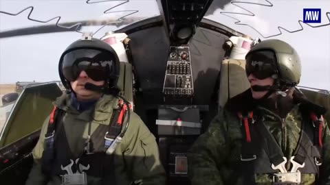 Watch Ka-52 helicopters crews' combat work