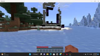Minecraft seed, snowy taiga, frozen ocean, ruined portal