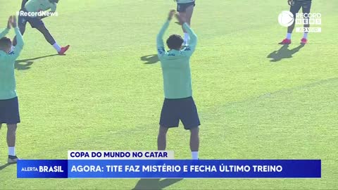 Seleção Brasileira faz último treino antes da chegada ao Catar
