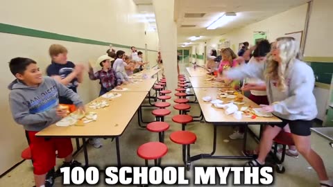 Busting 100 SCHOOL MYTHS In 24 Hours!