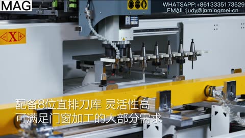 cnc processing center for aluminum window and door making #aluminum #window