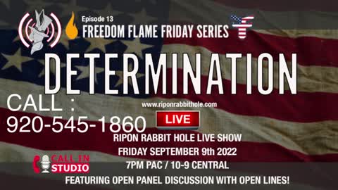 Freedom Flame Friday series with FFCW: DETERMINATION