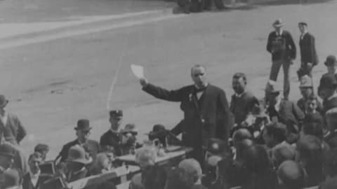 President McKinley Inauguration (1901 Original Black & White Film)