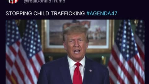 Donald Trump Truth post: STOPPING CHILD TRAFFICKING