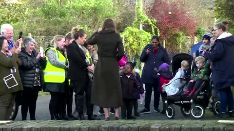 Princess Catherine gifts her poppy to young boy