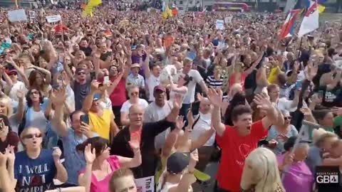 Massive crowds at protests in London