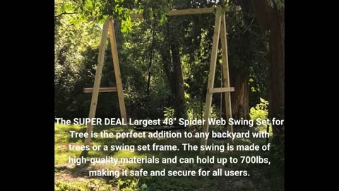See Full Review: SUPER DEAL Largest 48" Spider Web Swing Set for Tree 700lbs Extra Large Platfo...