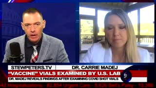Dr Carrie Madej disclosure content in vials Moderna, Pfizer it moves and grow, and hydrogel insane
