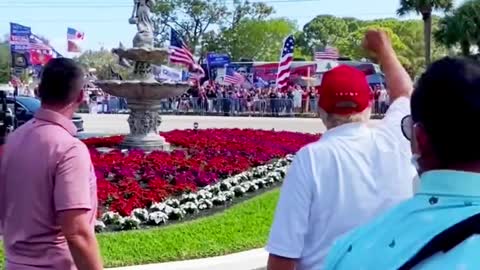 Chanting #MAGA Flash Mob Surprises, then Stuns Trump on President' Day