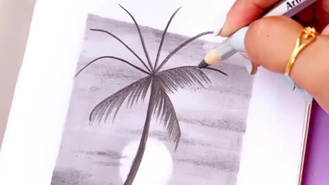 Beautiful Scenery Drawing - step by step -- Pencil Sketch for beginners
