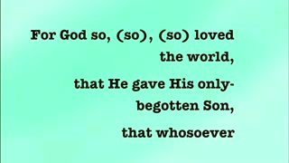 For God So Loved the World