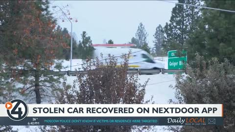 Stolen car recovered with the Nextdoor app