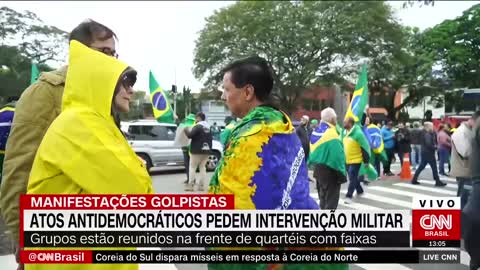 Manifestação golpista: Atos antidemocráticos pedem intervenção militar | LIVE CNN