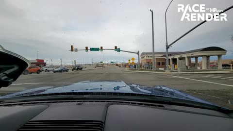 GT350R getting on the freeway