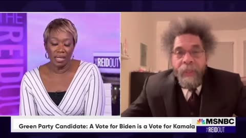 A vote for Biden is a vote for Kamala - Cornel West Green PartyAd - msnbc