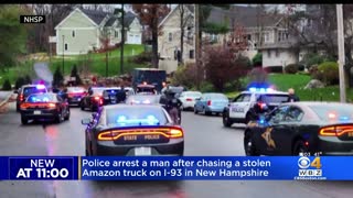 Stolen Amazon delivery truck prompts police chase in New Hampshire