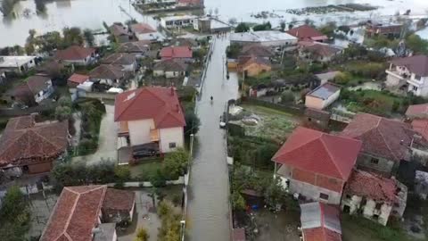 Pamje me dron, Shkodra nën ujë