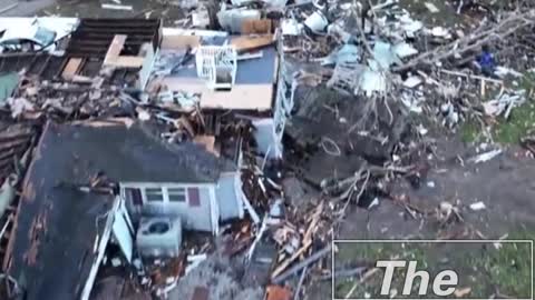 Drone Footage of Kentucky Tornado Aftermath