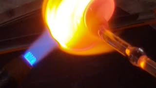 Spinning Hot Glass in the Fire!