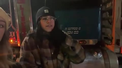 Matt Garcia and Charlotte Adler from YouTube Channel ZOT Ottawa Trucker Protest