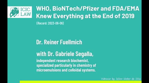 Reiner Fuellmich - WHO, BioNTech Pfizer and FDA EMA Knew Everything at the End of 2019