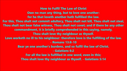 Godliness | How to Fulfil The Law of Christ - RGW Teaching