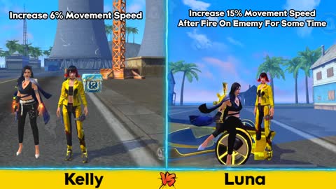 LUNA VS KELLY ABILITY TEST FREE FIRE